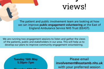 East of England Ambulance Service Patient Experience event 